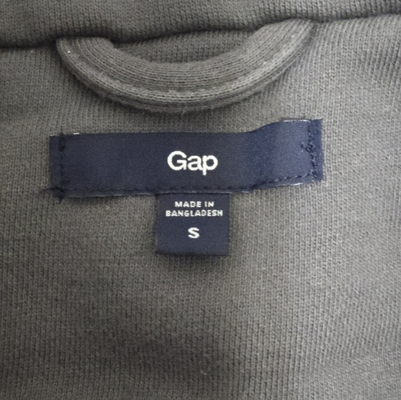 GAP Gray Asymmetrical Zipper Moto Style Cotton Blend Jacket Size Small - Picture 5 of 9
